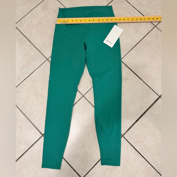LULULEMON WUNDER TRAIN HIGH RISE TIGHT 28” GREEN COLOR SIZE 10 NWT - Picture 7 of 8
